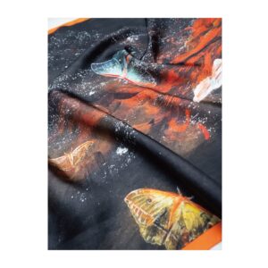 絵の綾「散華図 業火」｜日本画シルクスカーフ