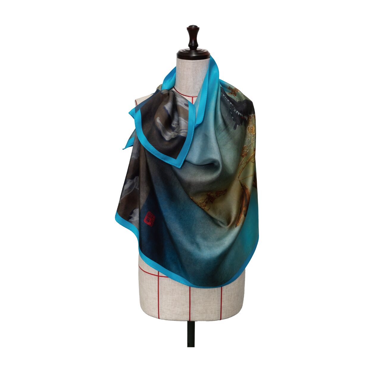 絵の綾「散華図 再生」｜日本画シルクスカーフ