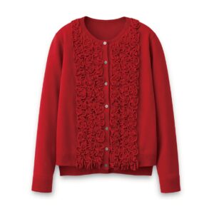 フリルニットカーディガン